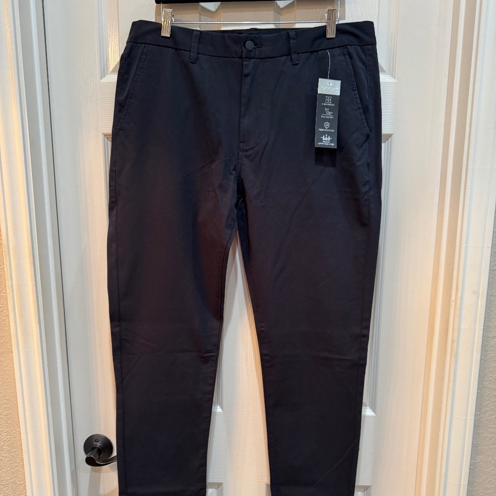 TAYLRD Men's TECH CHINO PANT (36x36) in Black